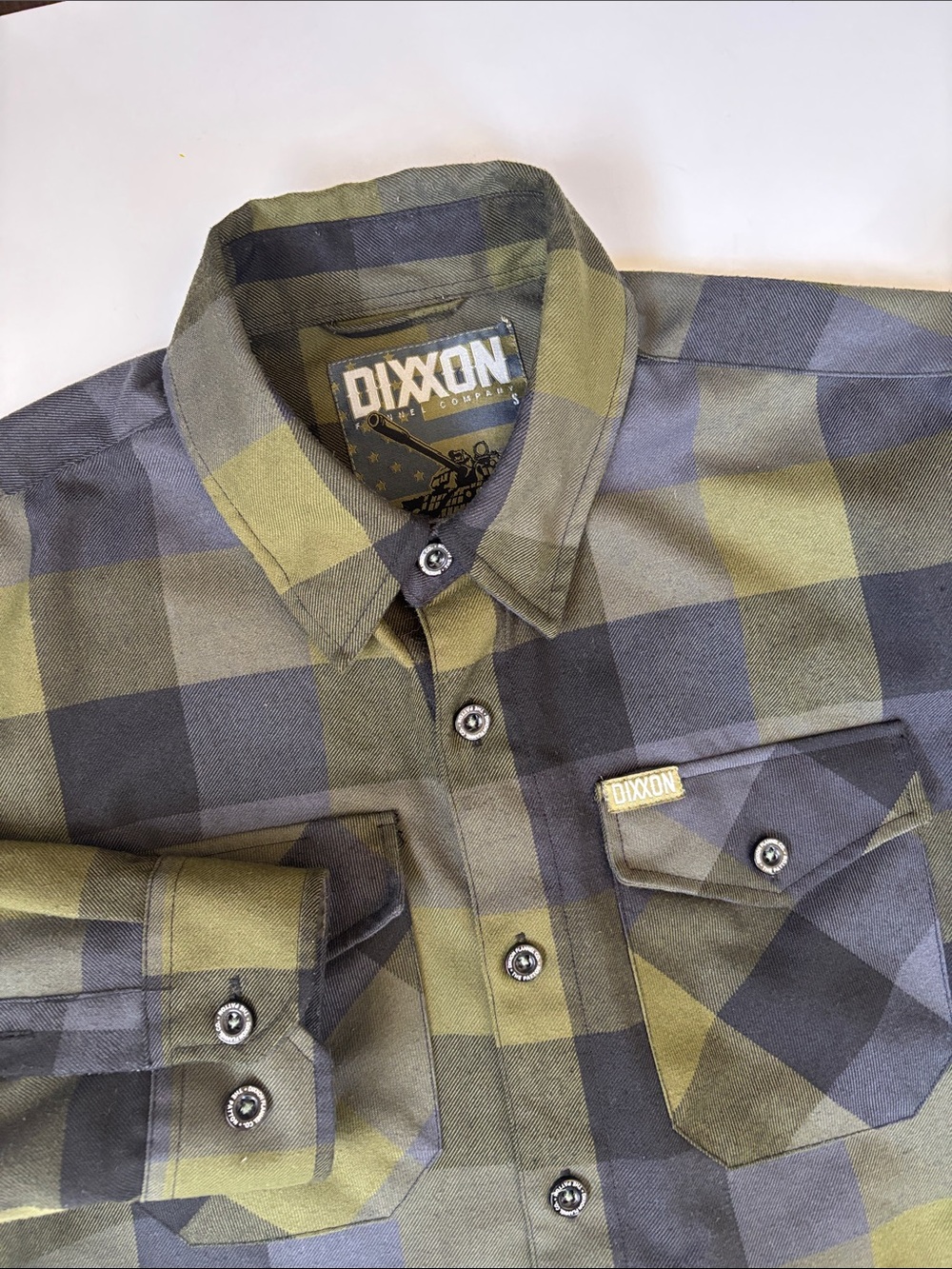 Dixxon Flannel Co The Patton Green Black Plaid Shirt Hunting Outdoors Mens Small